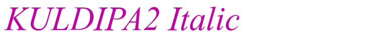 KULDIPA2 Italic
